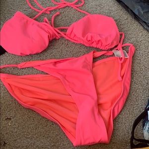 Op bikini set coral top large bottom xl with tags